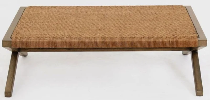 Casa Padrino Luxus Couchtisch Braun 120 x 70 x H. 36 cm - Rechteckiger Massivholz Wohnzimmertisch - Luxus Wohnzimmer Möbel