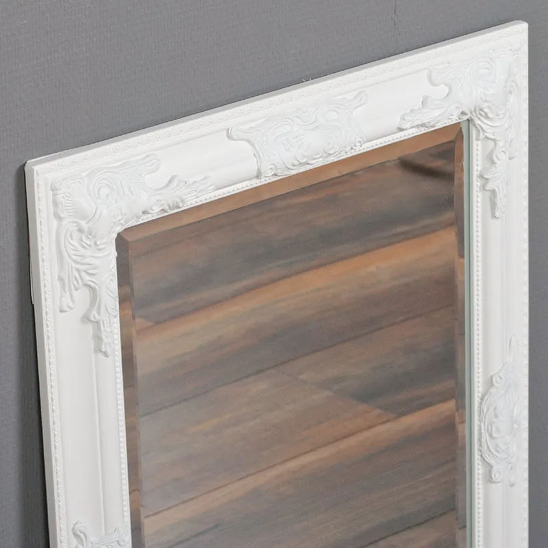 Spiegel BESSA barock pur weiß 70x50cm Holzrahmen Frisierspiegel
