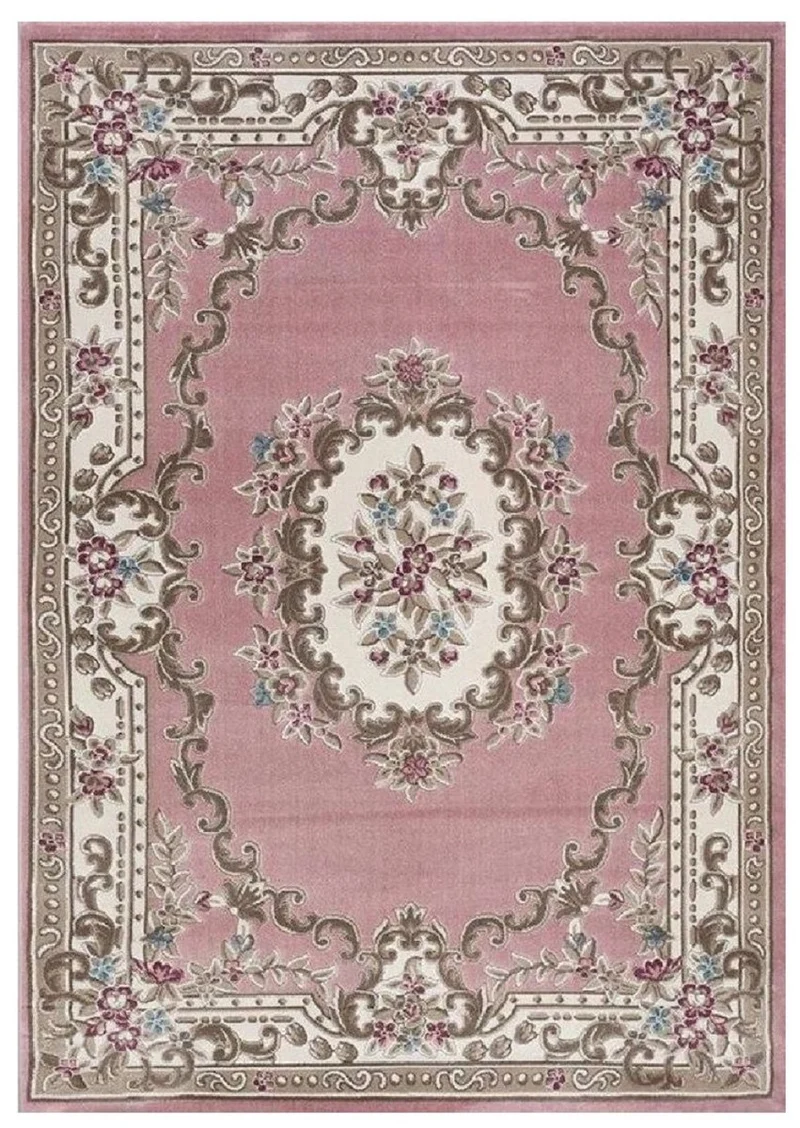 Casa Padrino Luxus Barock Wohnzimmer Teppich Rosa - Verschiedene Größen