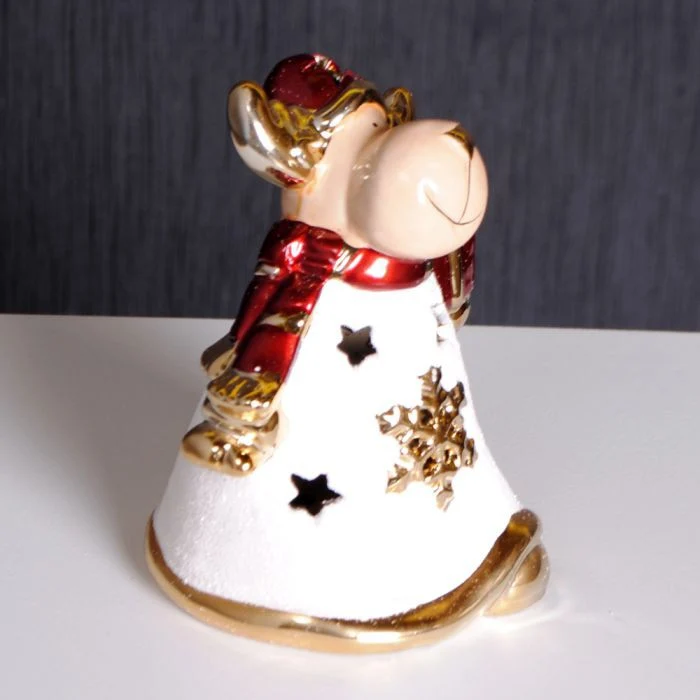 Edzard WEIHNACHTSELCH mit Paket 15cm Weihnachten Elch Dekoration