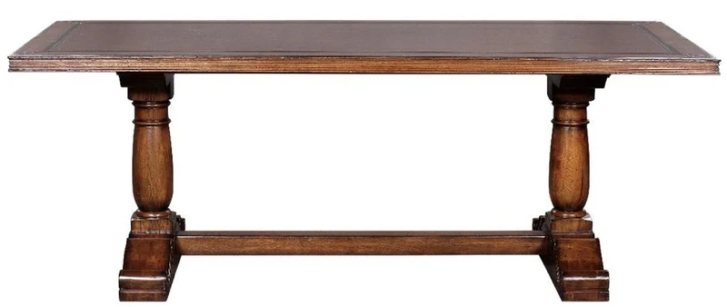 Casa Padrino Luxus Landhausstil Esstisch Braun 210 x 102 x H. 77 cm - Rustikaler Massivholz Küchentisch - Rustikale Landhausstil Massivholz Esszimmer Möbel