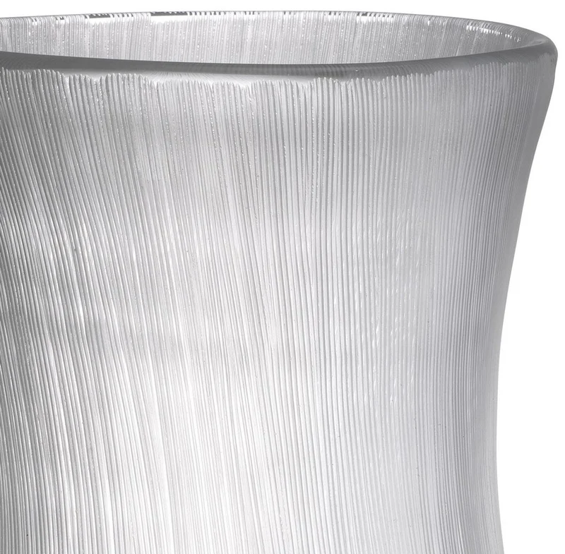 Casa Padrino Luxus Deko Glas Vase Ø 18 x H. 37,5 cm - Elegante mundgeblasene Blumenvase - Deko Accessoires