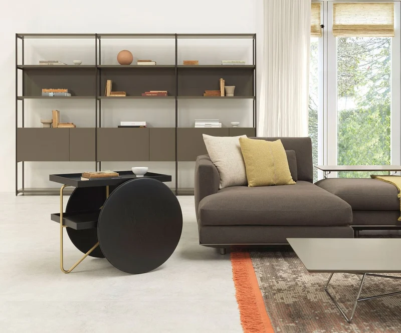 Casa Padrino Luxus Beistelltisch mit Rädern Schwarz / Gold - Made in Italy