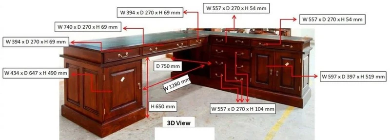 Casa Padrino Luxus Mahagoni Eckschreibtisch Dunkelbraun / Grün 225 x 200 x H. 80 cm - Massivholz Bürotisch - Mahagoni Büro Möbel - Luxus Büro Möbel