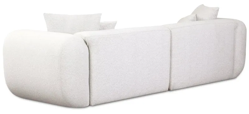 Modulare Eckcouch Baomi L-förmig linksseitig in grau-beige Chenille