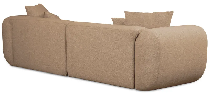 Modulares Ecksofa Baomi, L-förmig, rechtsseitig, senfgelb, Chenille