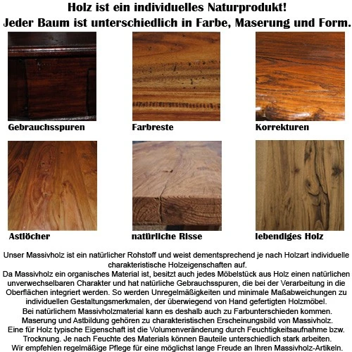 Design Beistelltisch BELFAST 45cm Suar Massivholz Natural