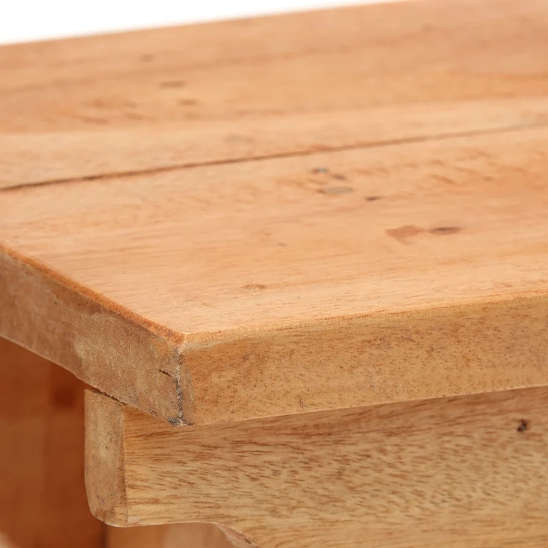 HOCKER "JARNO" | Massivholz, 40cm | Holz Schemel, Natur Blumenhocker