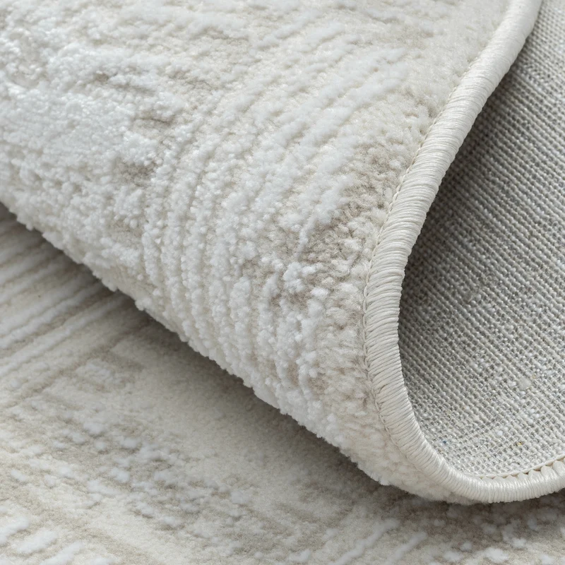 Teppich CASA rund Creme-Weiss 120 x 120 cm