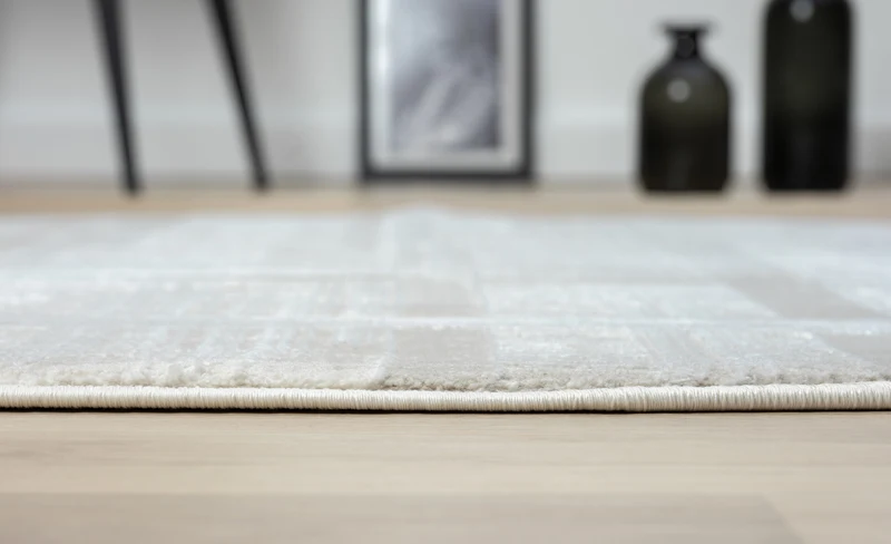 Teppich PREFERITO rund Creme-Grau 120 x 120 cm
