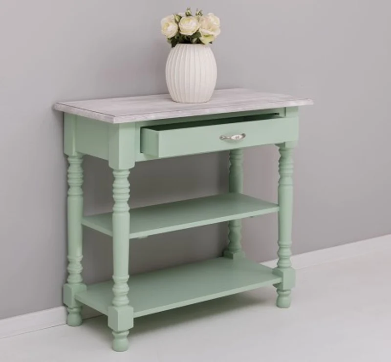 Casa Padrino Konsole im Landhausstil mit 1 Schublade und 2 Ablagen, 100 x 45 x 89 cm