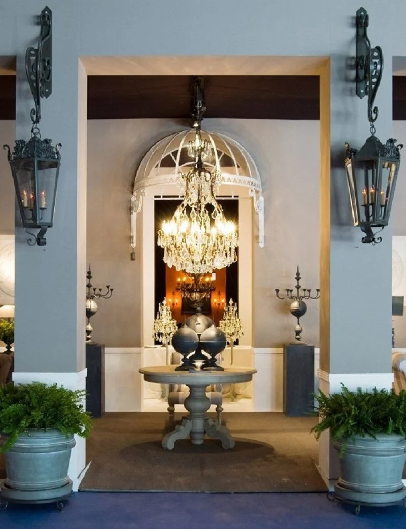 Casa Padrino Luxus Landhausstil Esstisch Ausziehbar Grau Ø 120-160 cm