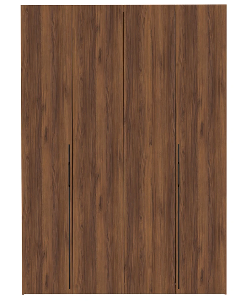 Zweittüriger Schrank Bari mit drei Schubladen, 170 cm, Walnuss Warmia