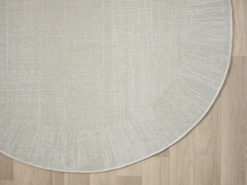 Teppich CIELO rund Creme-Grau 120 x 120 cm