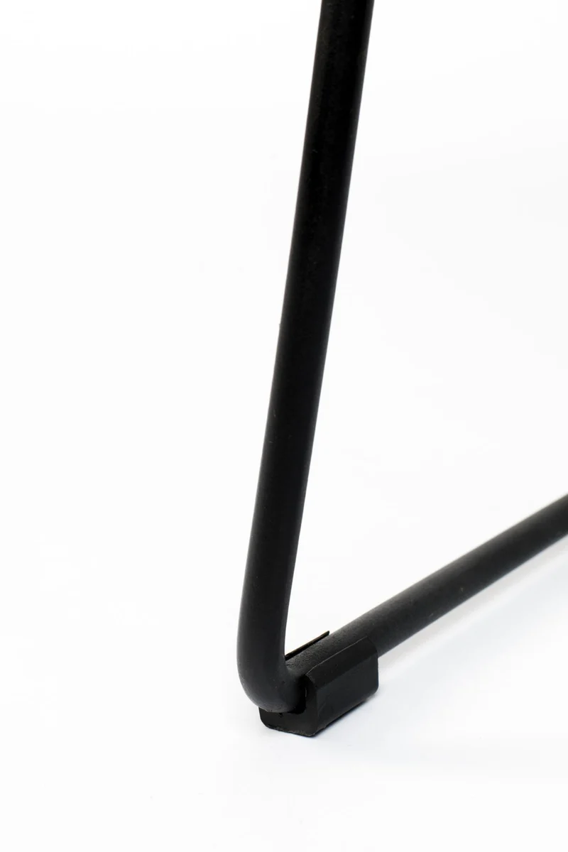 Barhocker TANGLE Schwarz - Metall und Teakholz