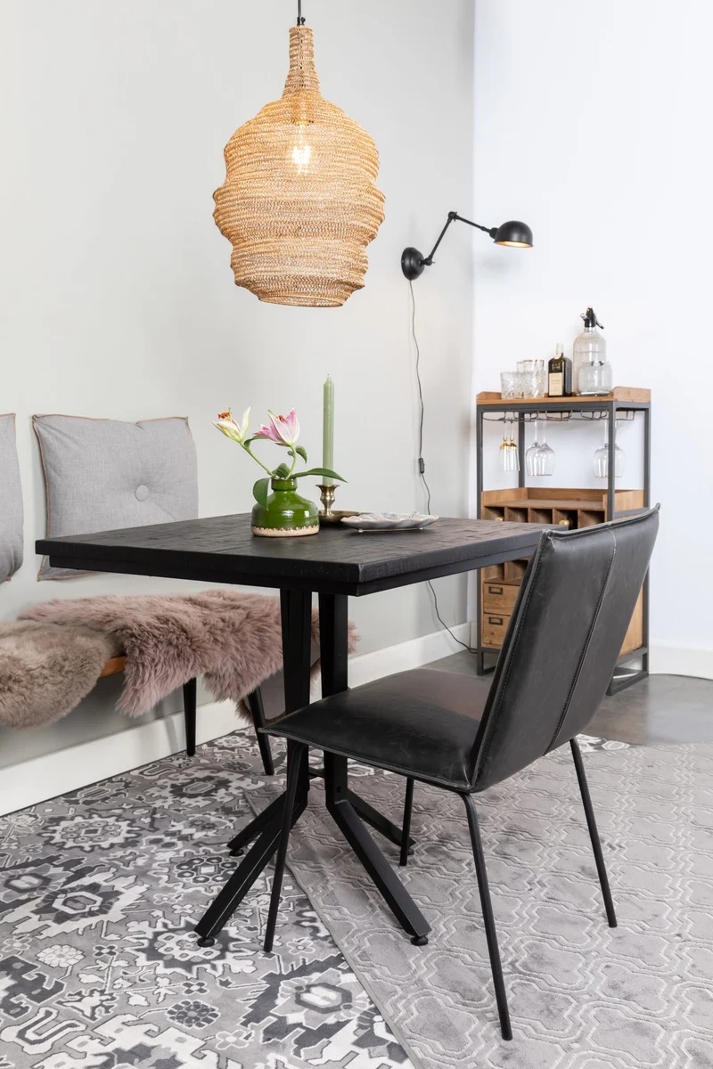 Bistrotisch MAZE Square schwarz 75 x 75 cm