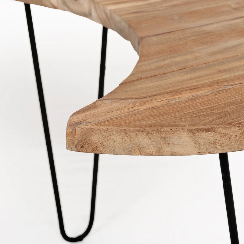 3tlg. Teak Couchtisch TRIPTICO Natural