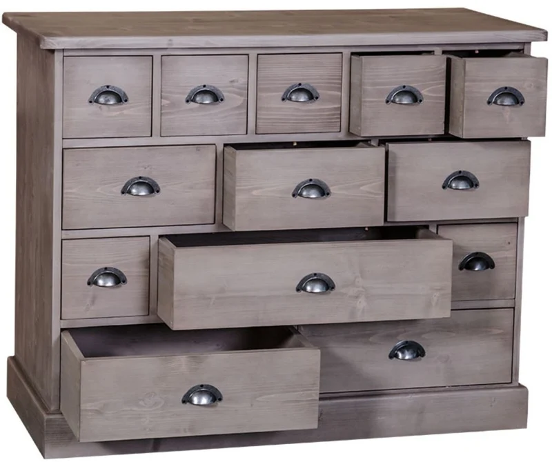 Casa Padrino Landhausstil Kommode mit 13 Schubladen - Büromöbel im Landhausstil