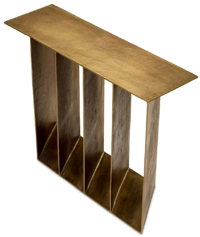 Casa Padrino Luxus Aluminium Konsole Vintage Messing 104 cm