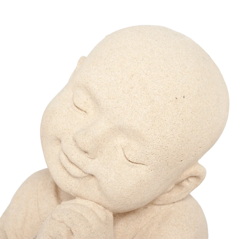 Buddha Figur DREAM ca. H42cm Antik-Beige Zement