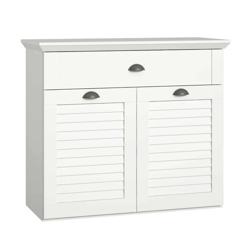 Sideboard Kommode MARIDA 2-trg. 1 Schublade Optik: Weiß matt von Forte