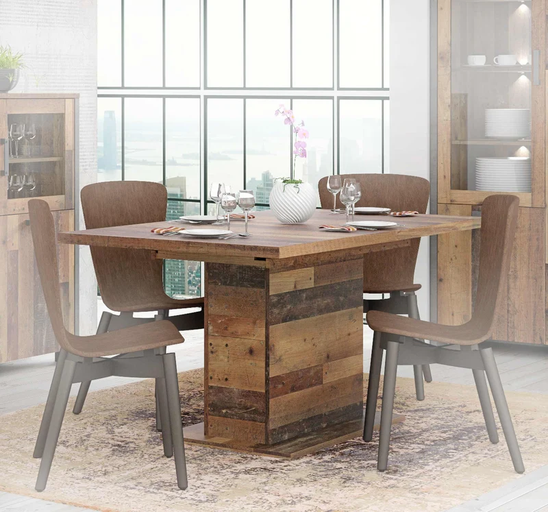 Esstisch Ausziehtisch CLIF 160 - 200 cm Optik: Old Wood Vintage