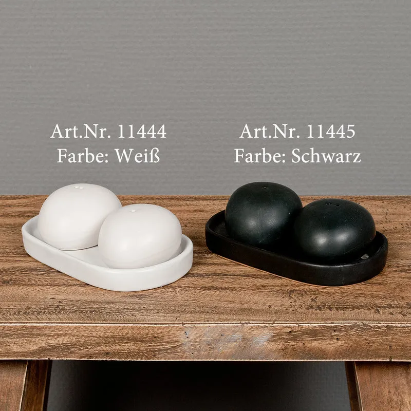 Salz-/ Pfefferstreuer Set Weiß Keramik