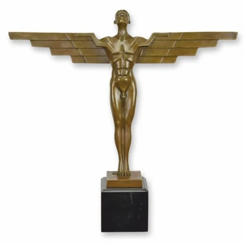 Casa Padrino Art Deco Bronze Skulptur H. 43,7 cm - Wohnzimmer & Schreibtisch Deko