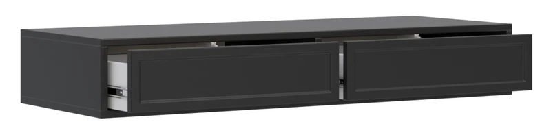 Toilettentisch Velveto mit zwei Schubladen 110 cm schwarz