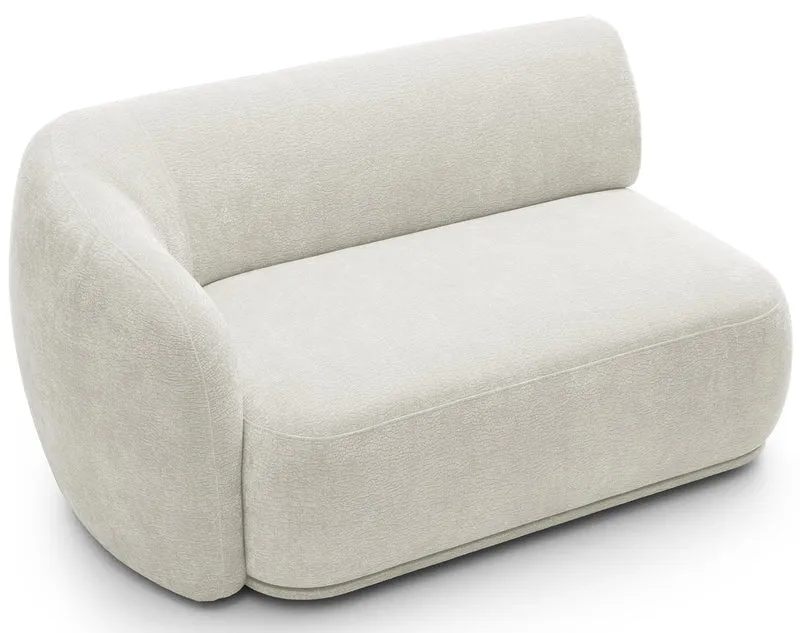 Modulares Ecksofa Bommo, L-förmig, rechtsseitig, cremefarben, Chenille