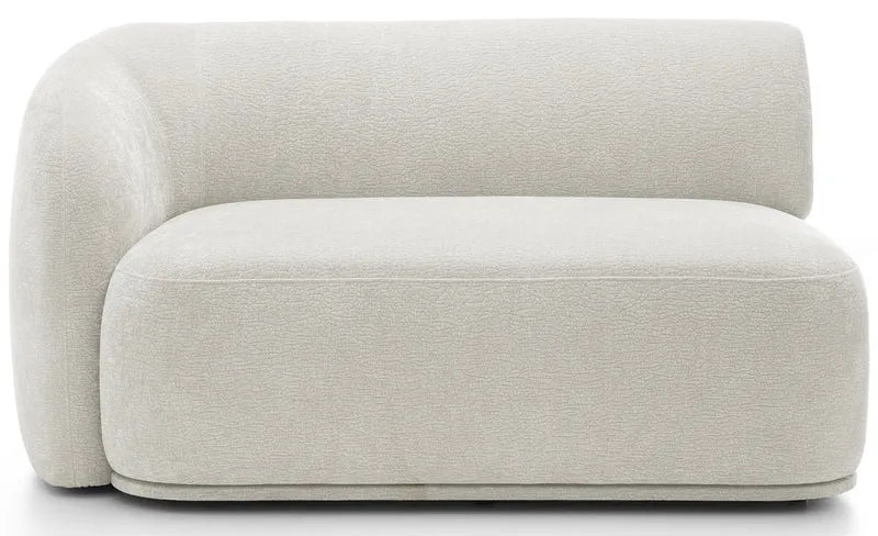 Modulares Ecksofa Bommo, L-förmig, rechtsseitig, cremefarben, Chenille