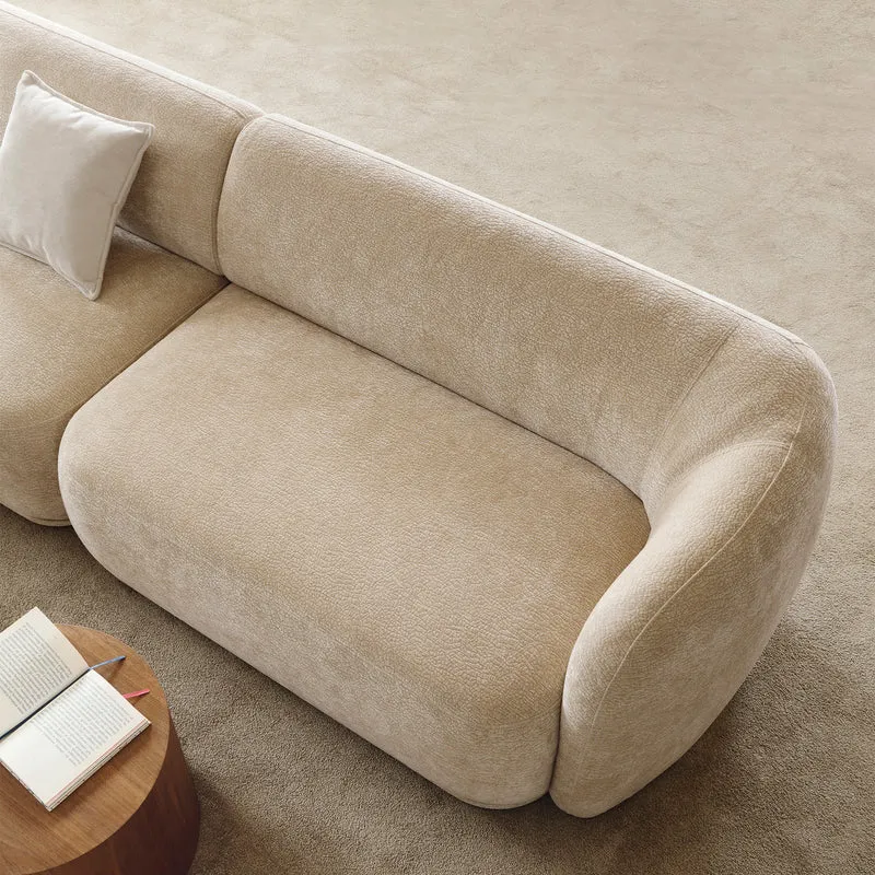 Doppelmodul Bommo rechtsseitig beige Chenille