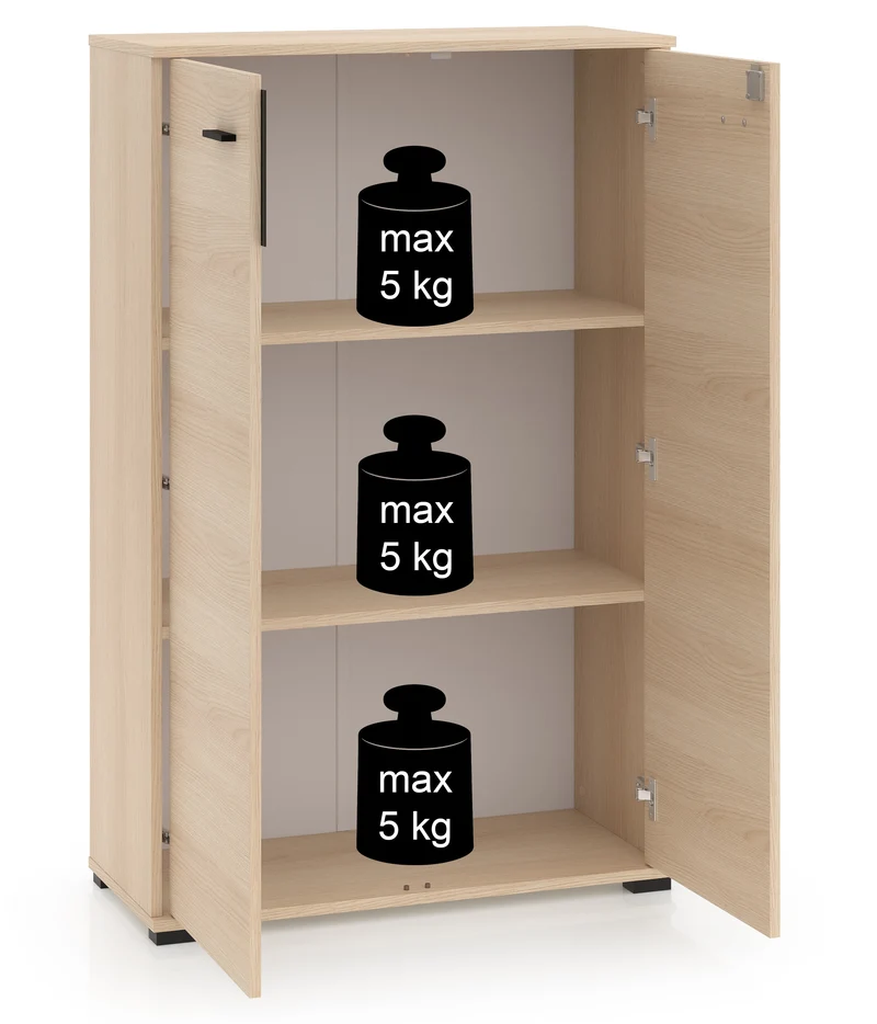 Zweiturige Kommode Odelis 79 cm Lindberg Eiche
