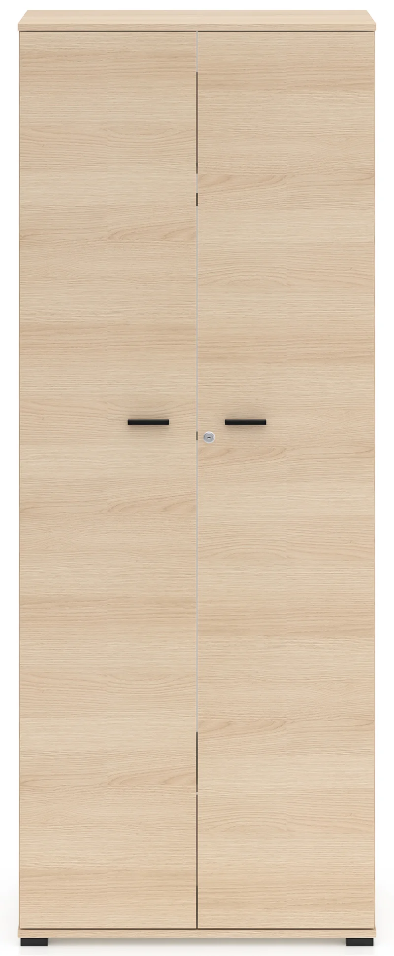 Zweiflügeliger Kleiderschrank Odelis mit 79 cm Kleiderstange, Lindberg-Eiche