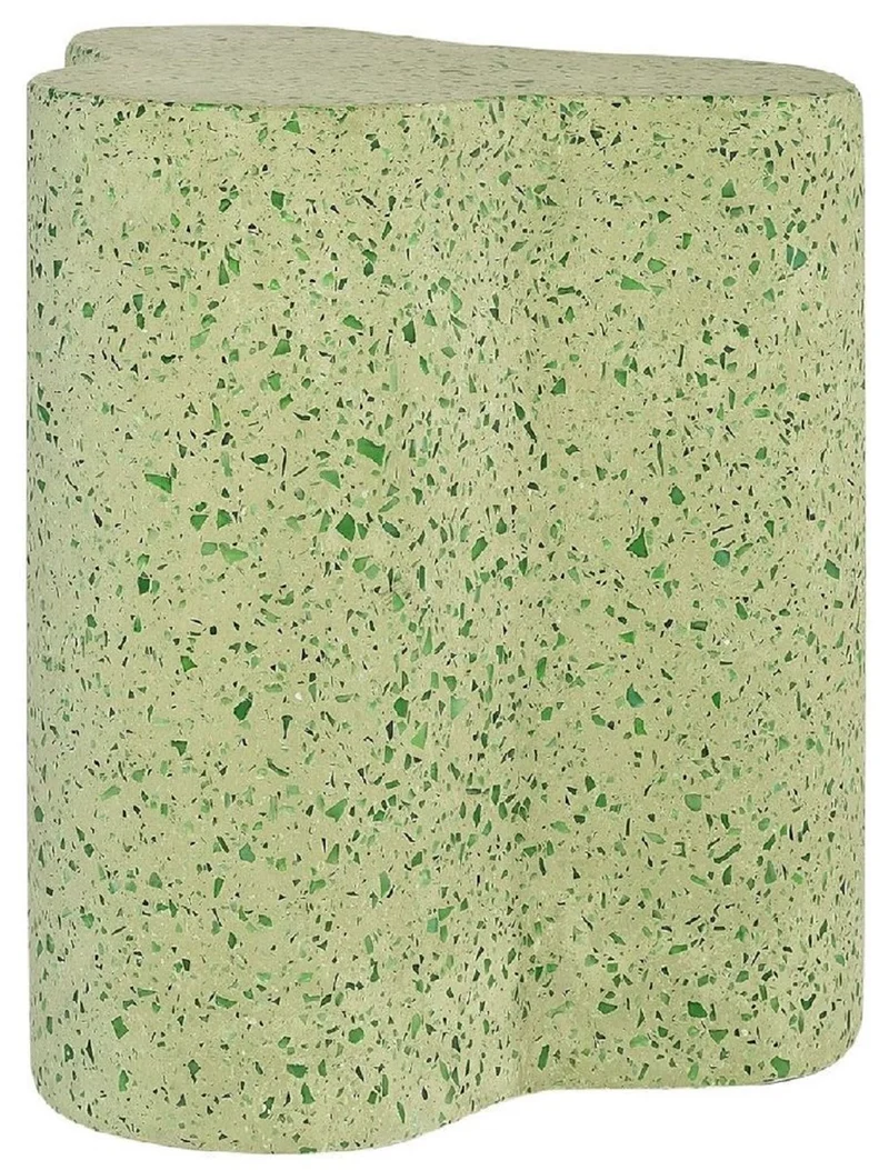 Casa Padrino Luxus Terrazzo Naturstein Beistelltisch / Hocker Grün 41,5 x 41,5 x H. 45 cm - Wohnzimmer Möbel - Hotel Möbel - Naturstein Möbel - Luxus Möbel - Luxus Einrichtung
