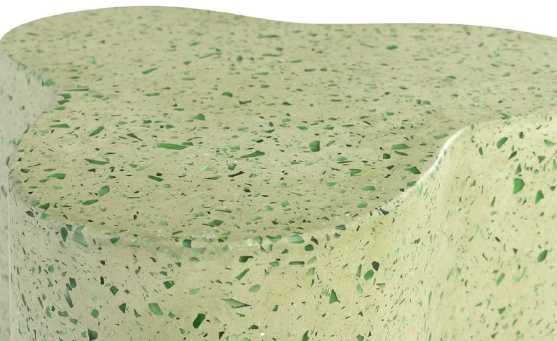 Casa Padrino Luxus Terrazzo Naturstein Beistelltisch / Hocker Grün 41,5 x 41,5 x H. 45 cm - Wohnzimmer Möbel - Hotel Möbel - Naturstein Möbel - Luxus Möbel - Luxus Einrichtung