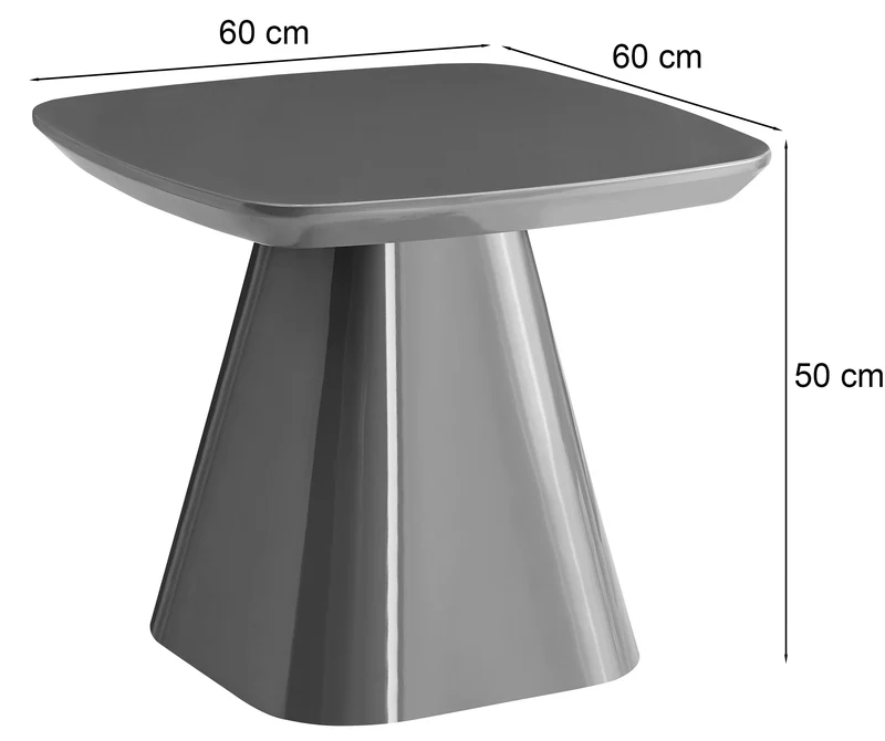 Couchtisch Floone 60x60 cm olivgrün Hochglanz