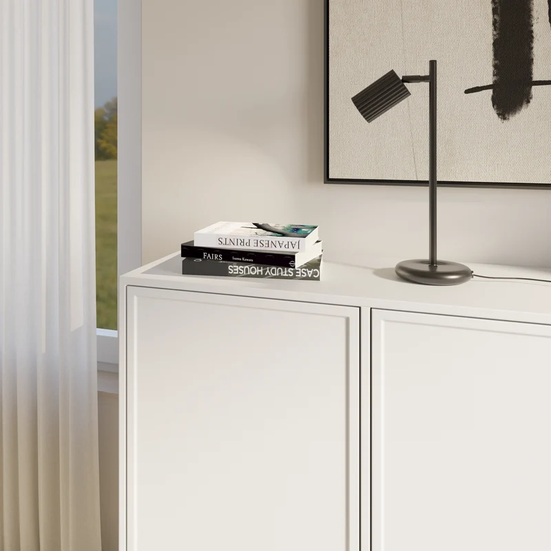 Drehtür-Kommode Velveto 150 cm Weiß