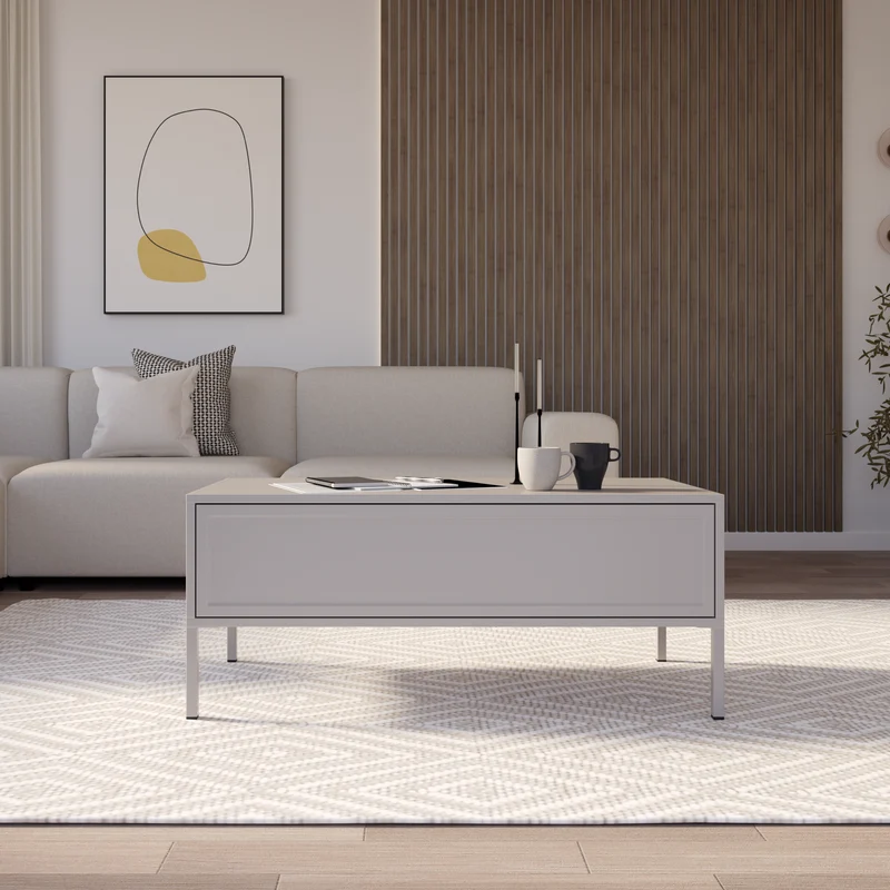 Velveto Couchtisch mit Schublade 100x50 cm Kaschmir