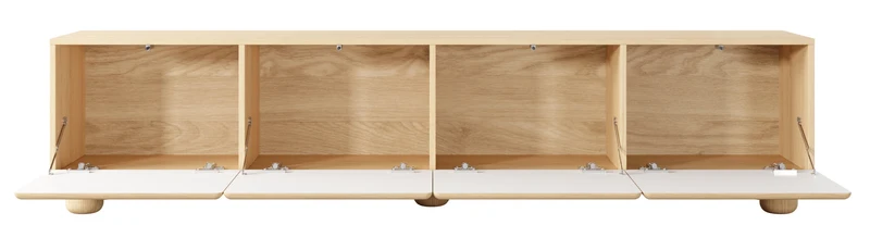 TV-Schrank Lomo mit vier Klappen, 200 cm, Vicenza-Eiche
