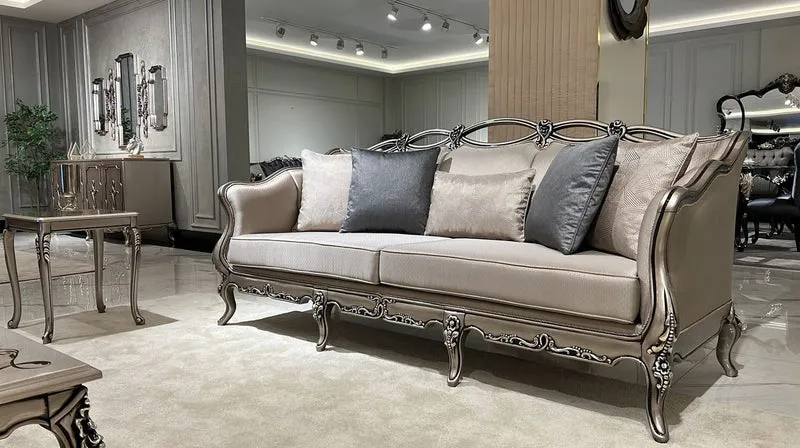 Casa Padrino Luxus Barock Beistelltisch Silber - Quadratischer Massivholz Tisch im Barockstil - Luxus Wohnzimmer Möbel im Barockstil - Barock Möbel - Edel & Prunkvoll