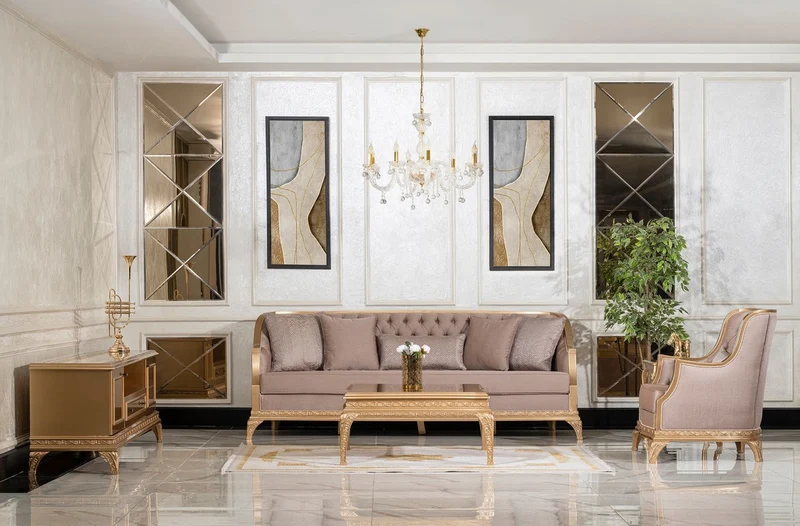 Casa Padrino Luxus Barock Wohnzimmer Sofa Braun / Gold - Handgefertigtes Barockstil Sofa mit dekorativen Kissen - Luxus Wohnzimmer Möbel im Barockstil - Barock Möbel