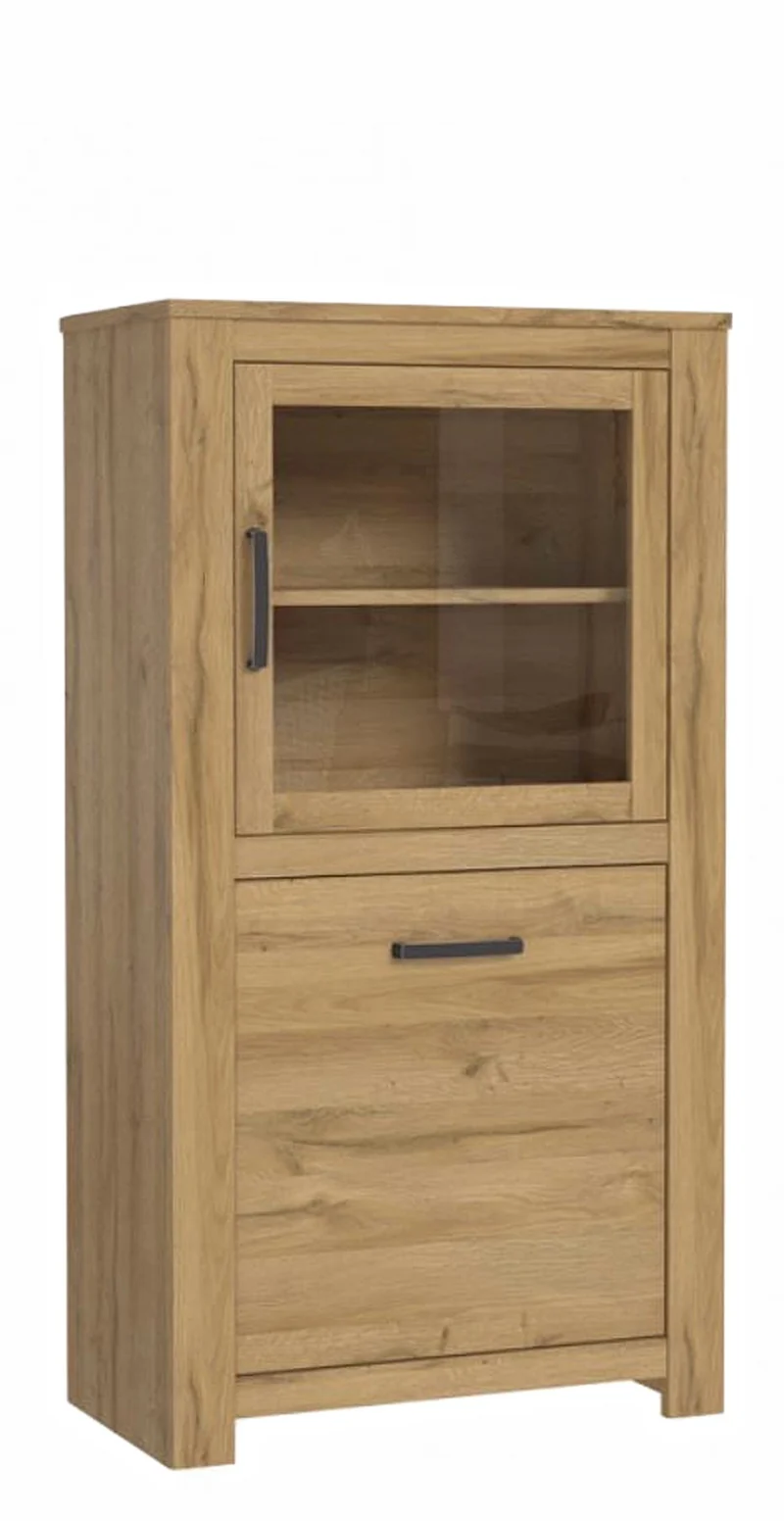 Highboard Vitrine HAVANNA 2 Türen Optik: Alteiche von Forte