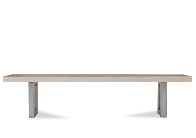 Bank New York - 200 x 35 cm, Platte aus alter Balkeneiche White Wash