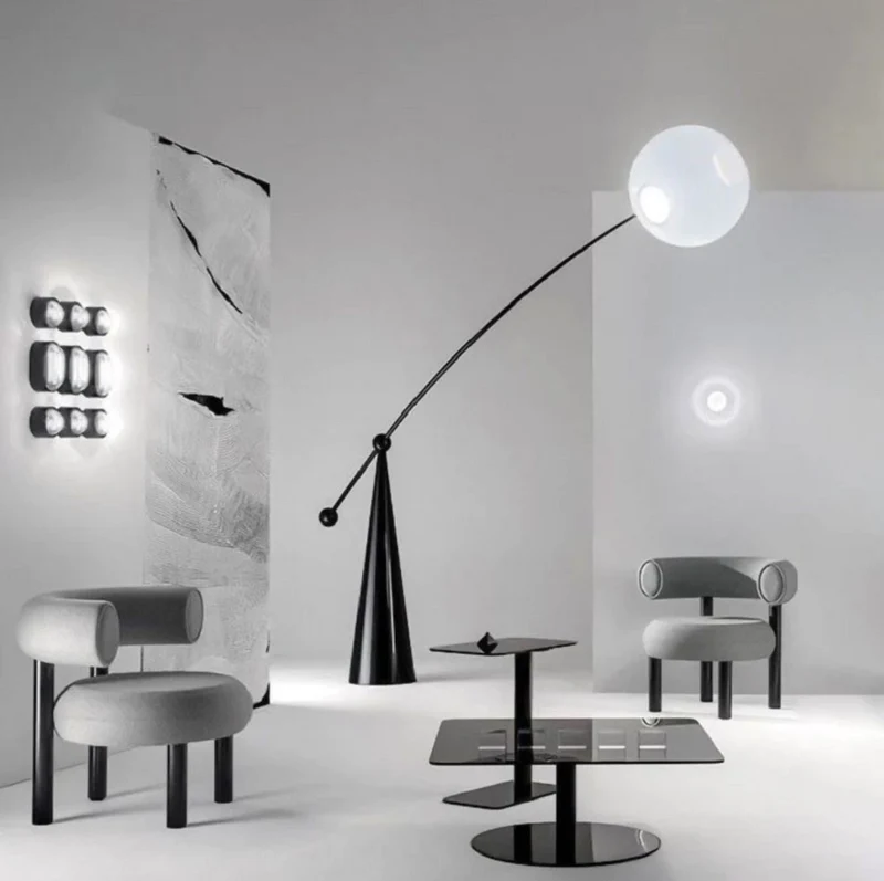 Casa Padrino Luxus Designer Stehleuchte Matt Schwarz 156 x H. 176 cm - Schwenkbare LED Stehlampe - Luxus LED Stehleuchten - Luxus LED Leuchten - Luxus Möbel - Luxus Einrichtung