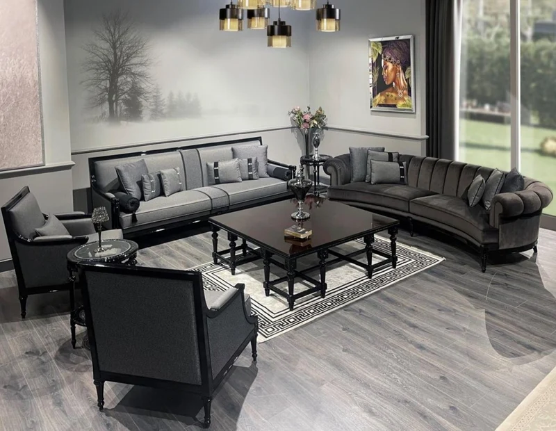 Casa Padrino Luxus Barock Couchtisch Dunkelbraun / Schwarz - Quadratischer Massivholz Wohnzimmertisch im Barockstil - Luxus Wohnzimmer Möbel im Barockstil - Barock Möbel - Edel & Prunkvoll