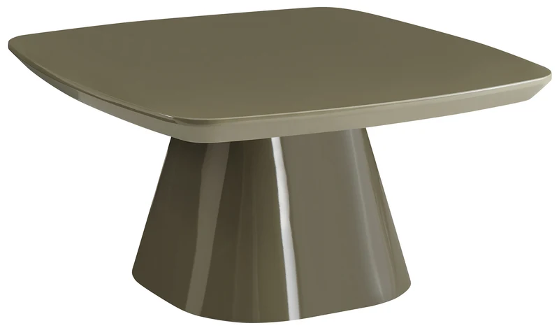 Adievent Couchtisch 80x80 cm olivgrün Hochglanz
