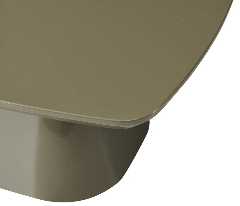 Adievent Couchtisch 80x80 cm olivgrün Hochglanz