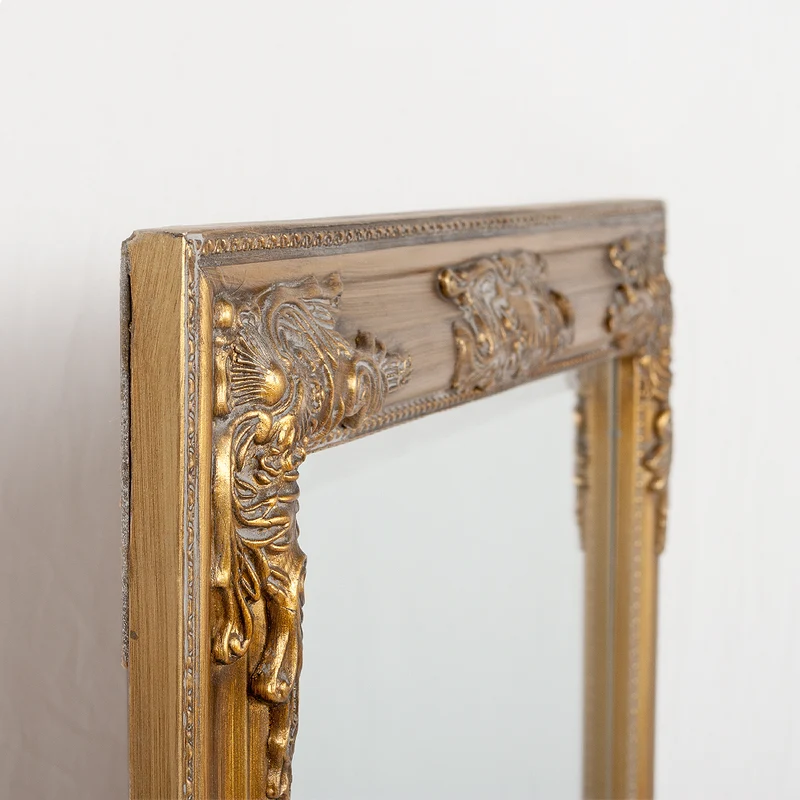 Eleganter Barock Spiegel BESSA 120x60cm gold-antik Holzrahmen