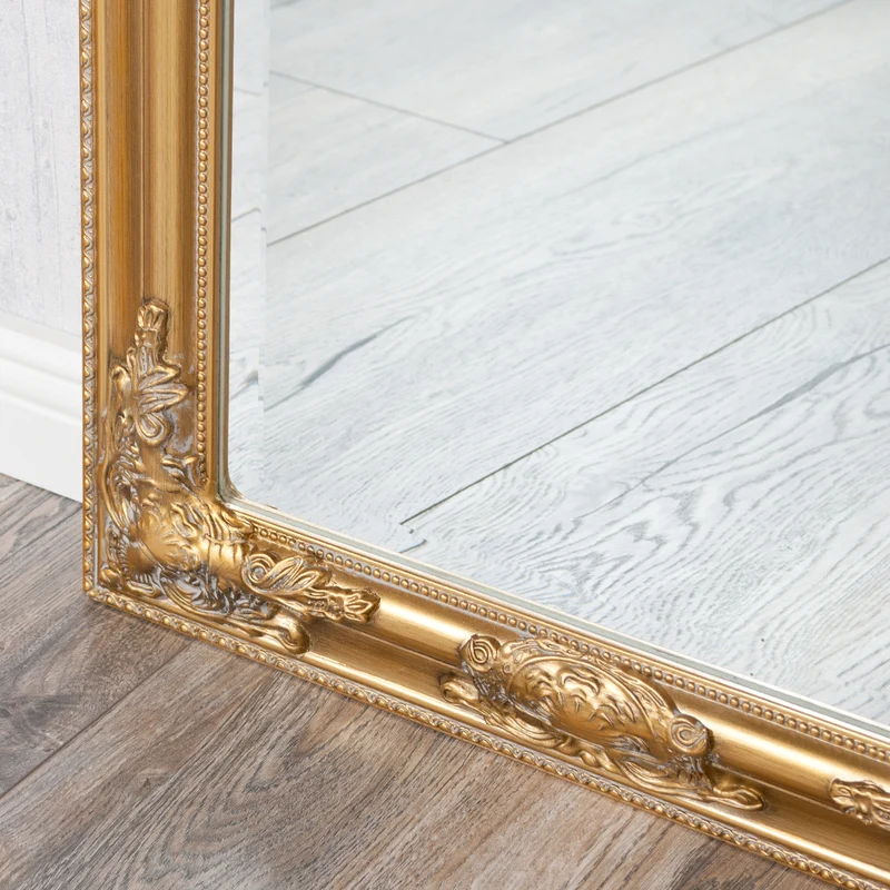 Eleganter Barock Spiegel BESSA 120x60cm gold-antik Holzrahmen